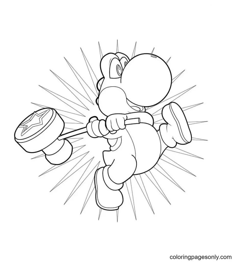 Çocuklar İçin Yoshi Boyama Sayfaları 