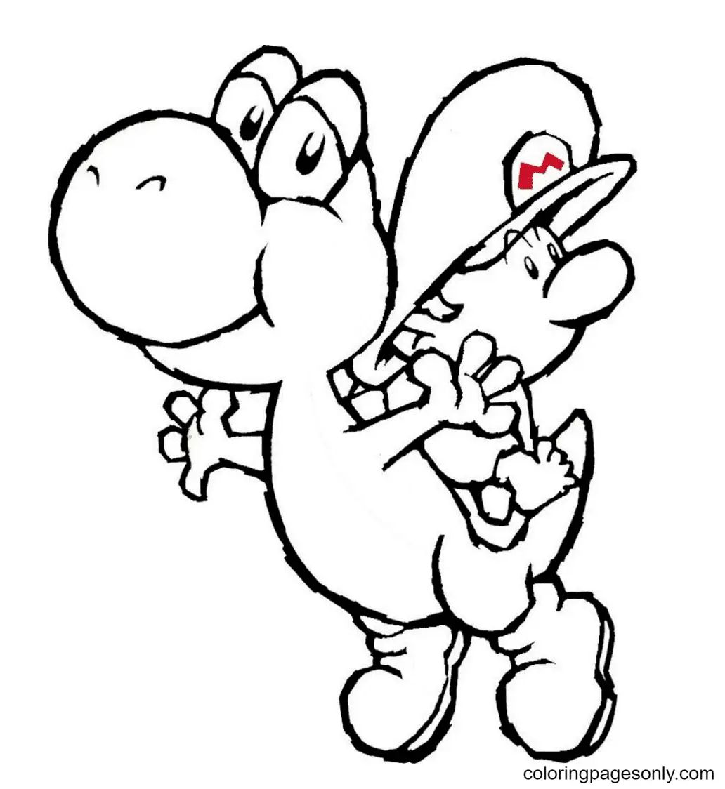 Çocuklar İçin Yoshi Boyama Sayfaları 