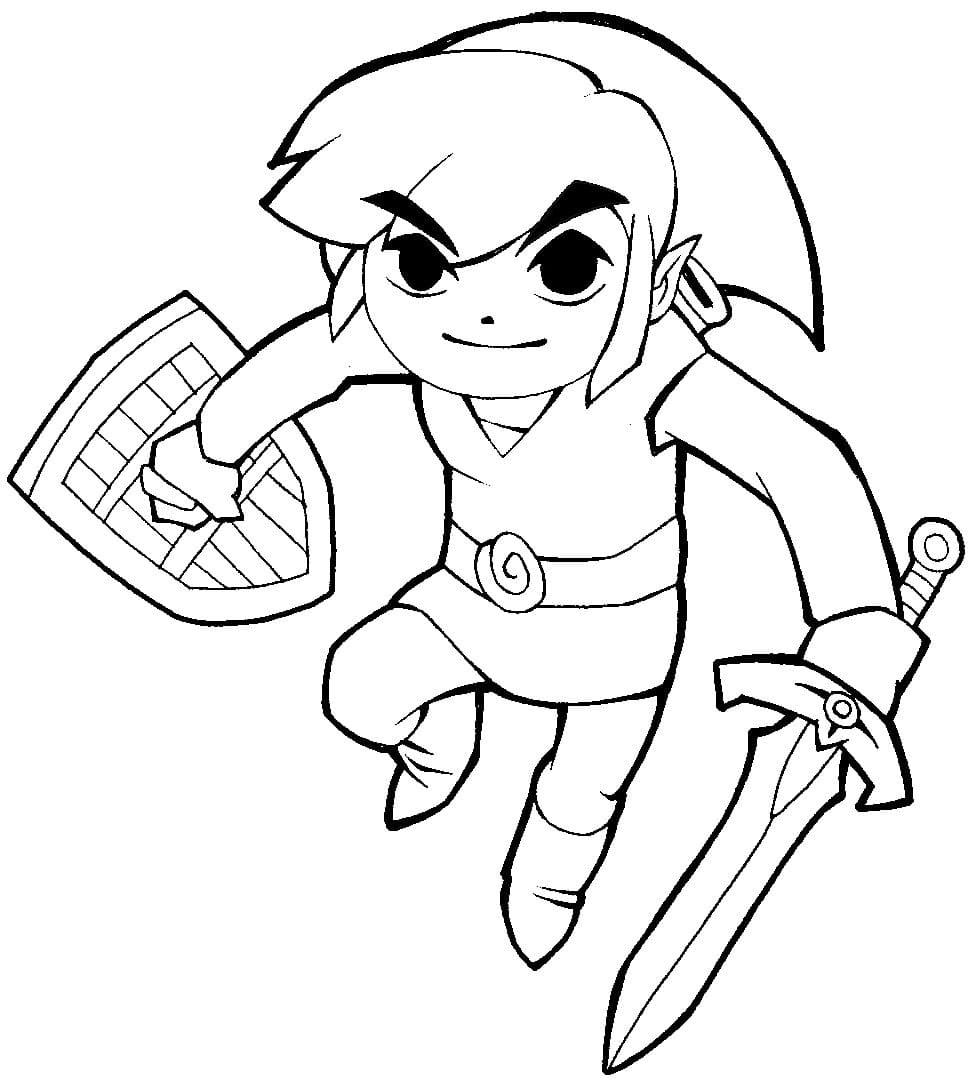 Çocuklar İçin Zelda Boyama Sayfaları 