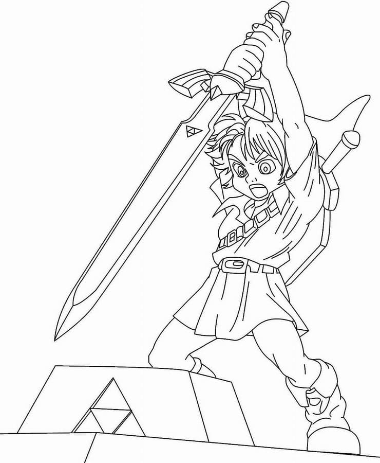 Çocuklar İçin Zelda Boyama Sayfaları 