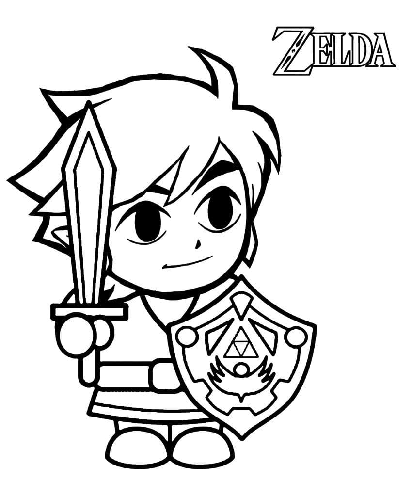 Çocuklar İçin Zelda Boyama Sayfaları 