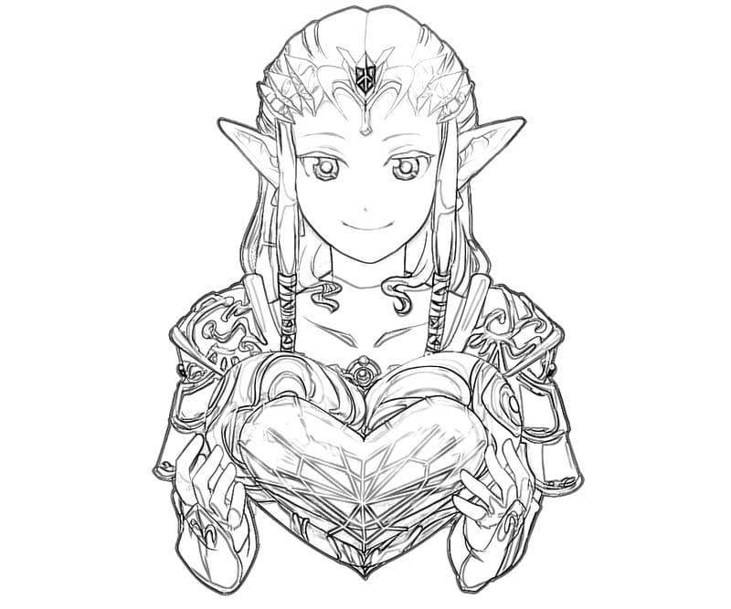 Çocuklar İçin Zelda Boyama Sayfaları 