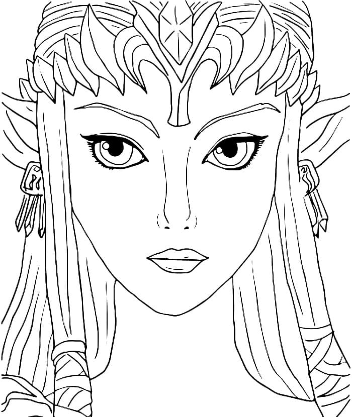 Çocuklar İçin Zelda Boyama Sayfaları 