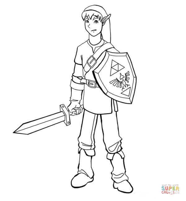 Çocuklar İçin Zelda Boyama Sayfaları 