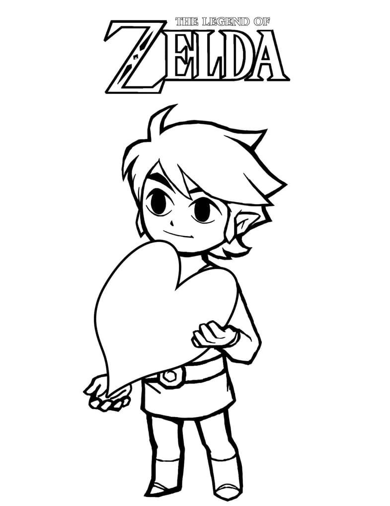 Çocuklar İçin Zelda Boyama Sayfaları 