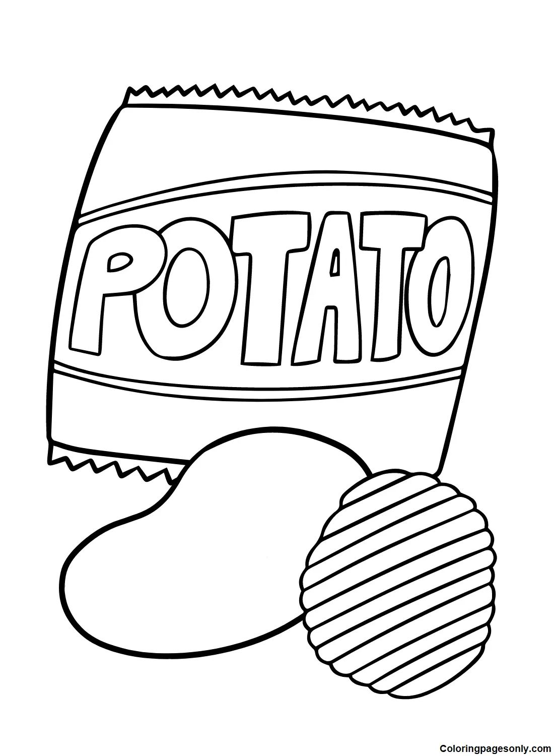 Çocuklar İçin Patates Boyama Sayfaları 