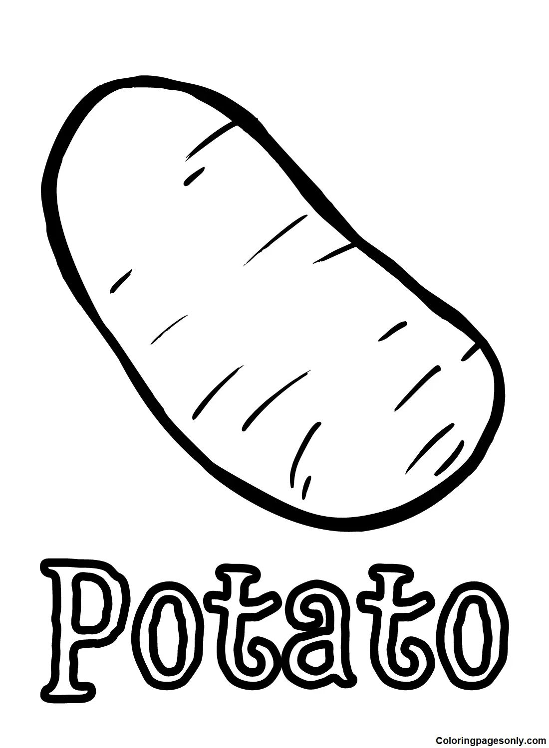 Çocuklar İçin Patates Boyama Sayfaları 