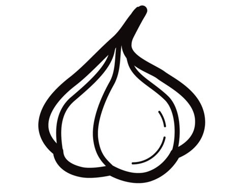 Çocuklar İçin Sarımsak Boyama Sayfaları 