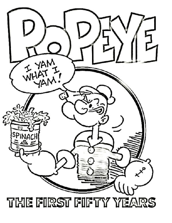 Çocuklar İçin ıspanak Boyama Sayfaları 