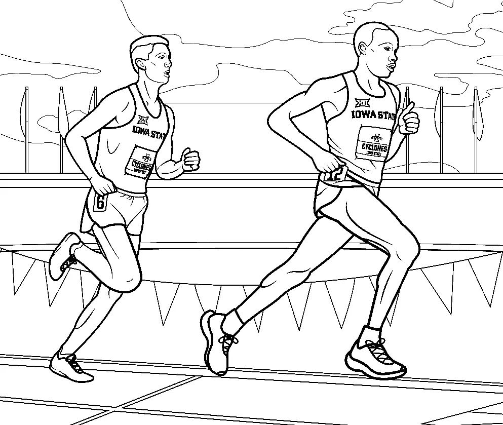 Çocuklar İçin Atletizm Boyama Sayfaları 