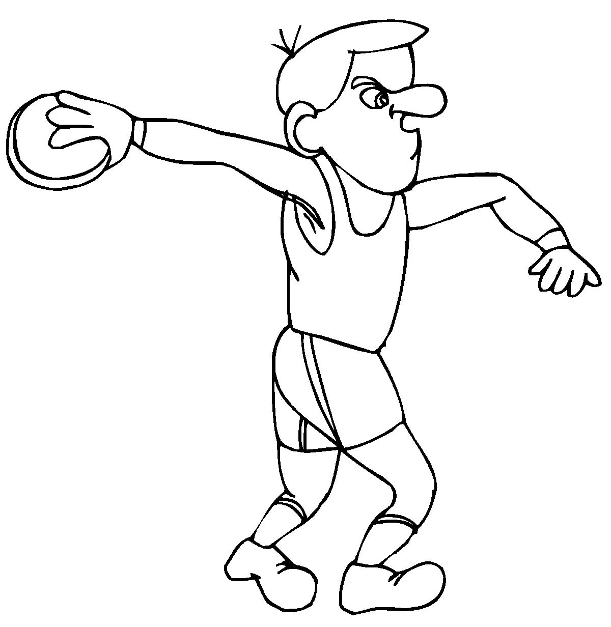 Çocuklar İçin Atletizm Boyama Sayfaları 