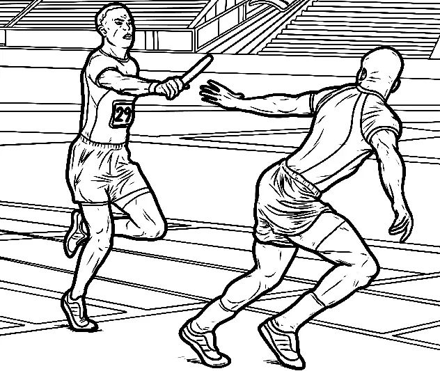 Çocuklar İçin Atletizm Boyama Sayfaları 