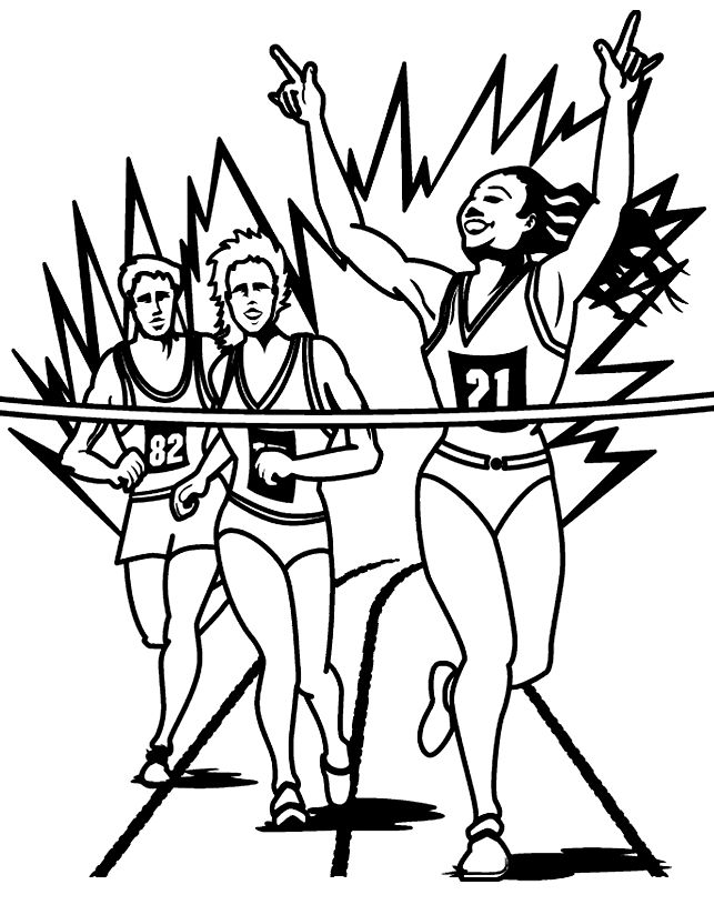 Çocuklar İçin Atletizm Boyama Sayfaları 