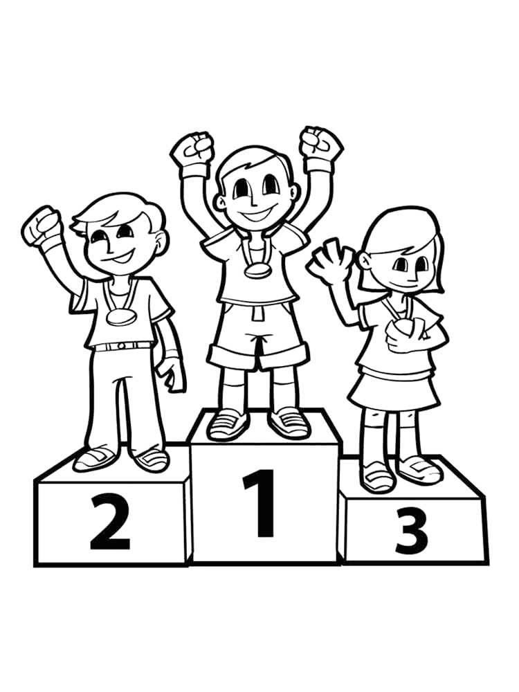 Çocuklar İçin Atletizm Boyama Sayfaları 