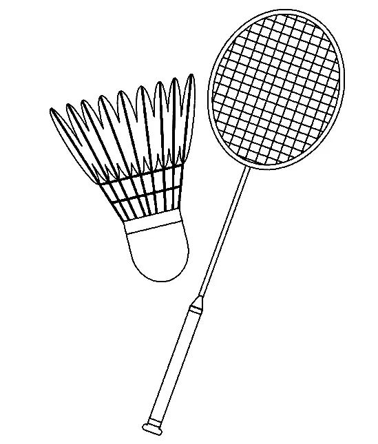 Çocuklar İçin Badminton Boyama Sayfaları 
