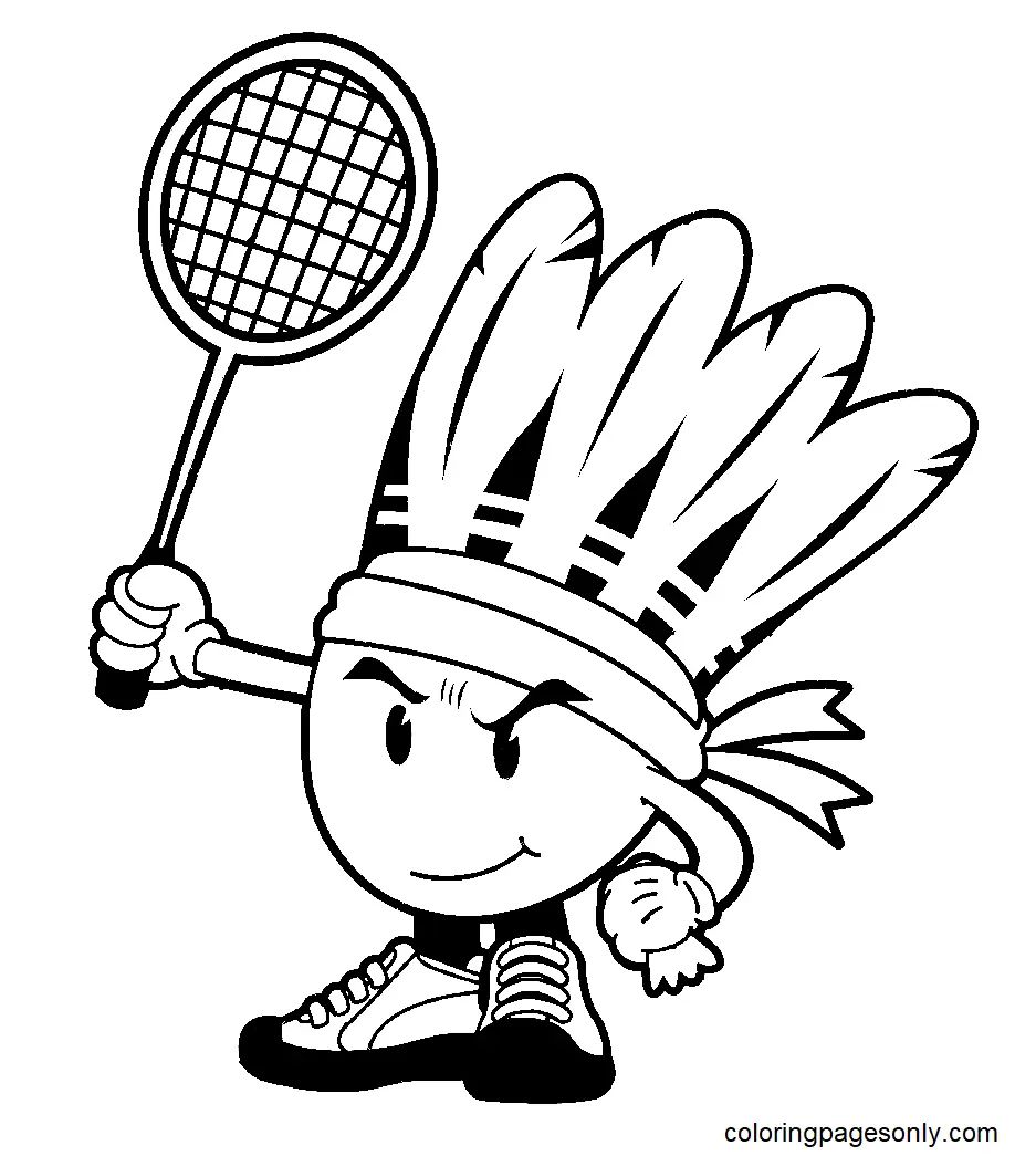 Çocuklar İçin Badminton Boyama Sayfaları 
