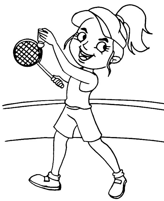 Çocuklar İçin Badminton Boyama Sayfaları 