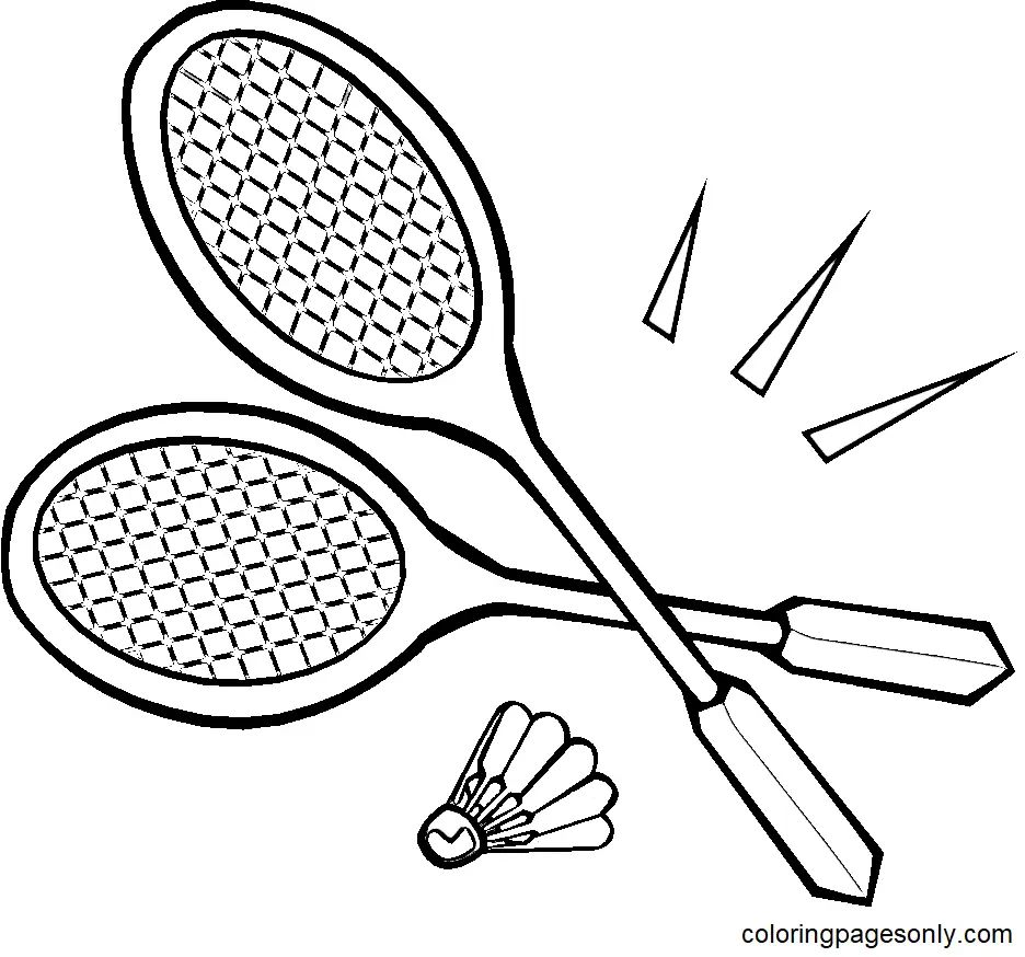 Çocuklar İçin Badminton Boyama Sayfaları 