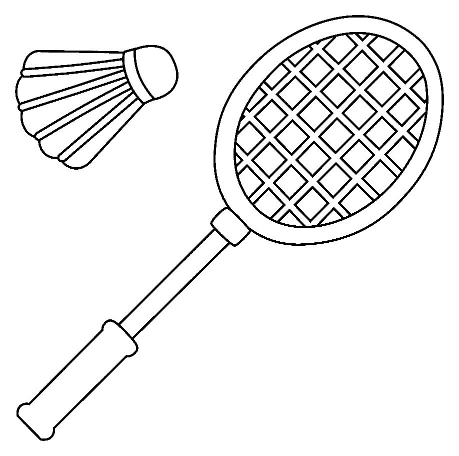 Çocuklar İçin Badminton Boyama Sayfaları 