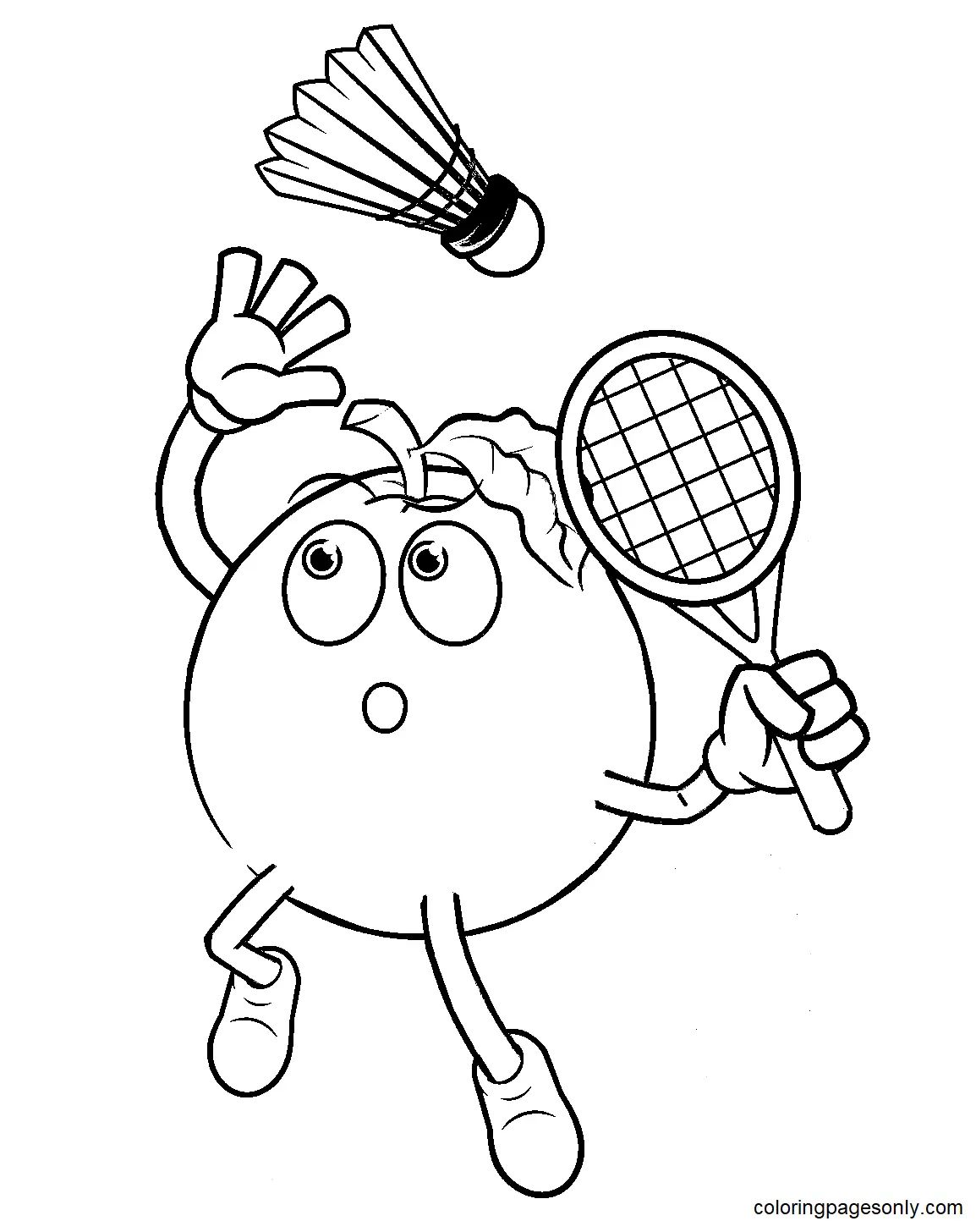 Çocuklar İçin Badminton Boyama Sayfaları 