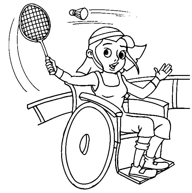 Çocuklar İçin Badminton Boyama Sayfaları 