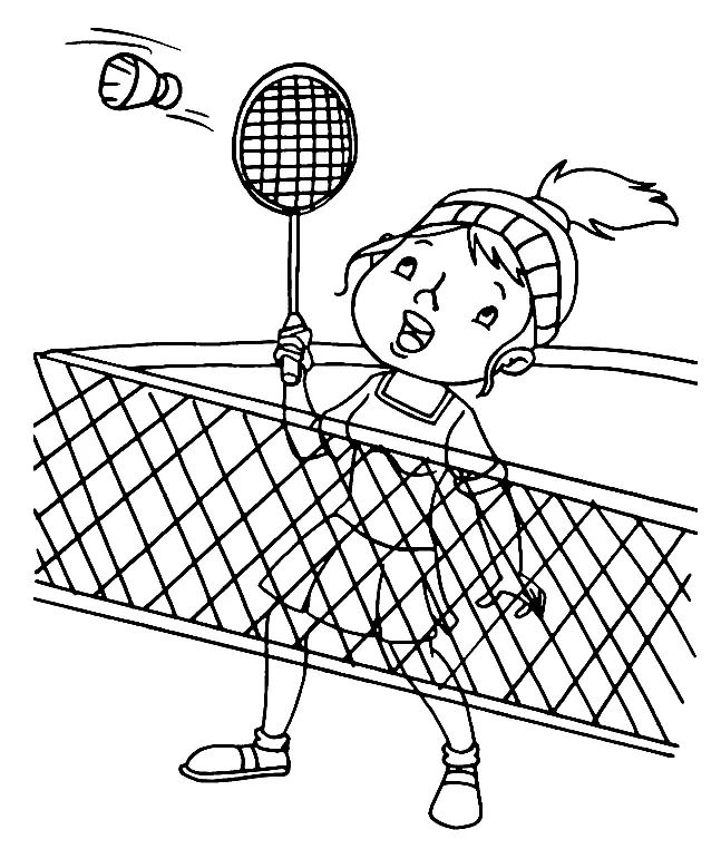 Çocuklar İçin Badminton Boyama Sayfaları 