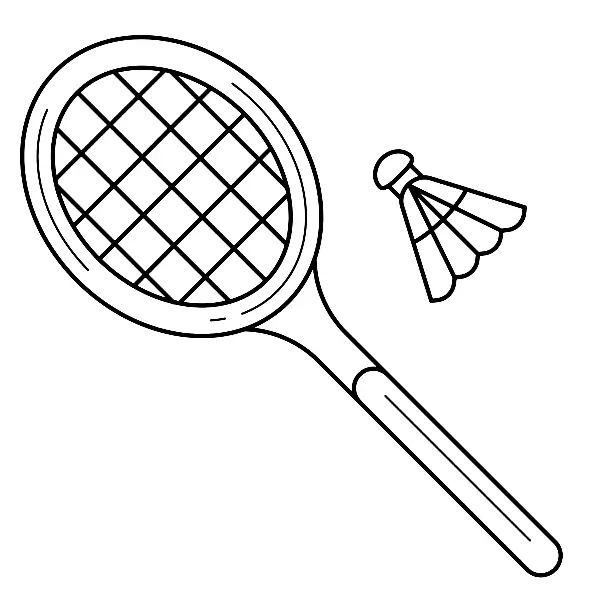Çocuklar İçin Badminton Boyama Sayfaları 