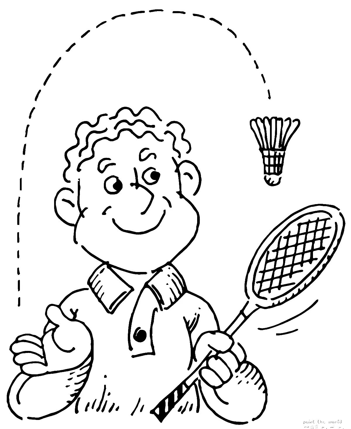 Çocuklar İçin Badminton Boyama Sayfaları 