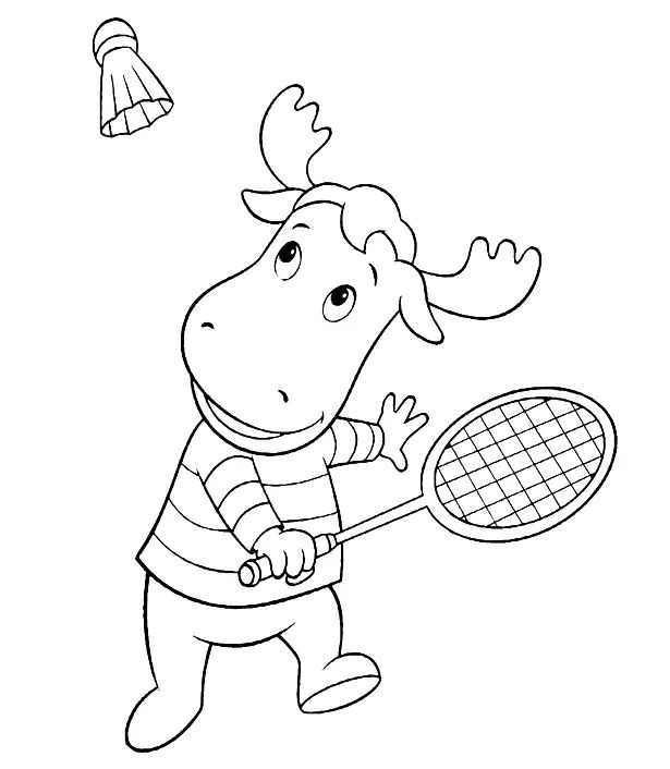 Çocuklar İçin Badminton Boyama Sayfaları 