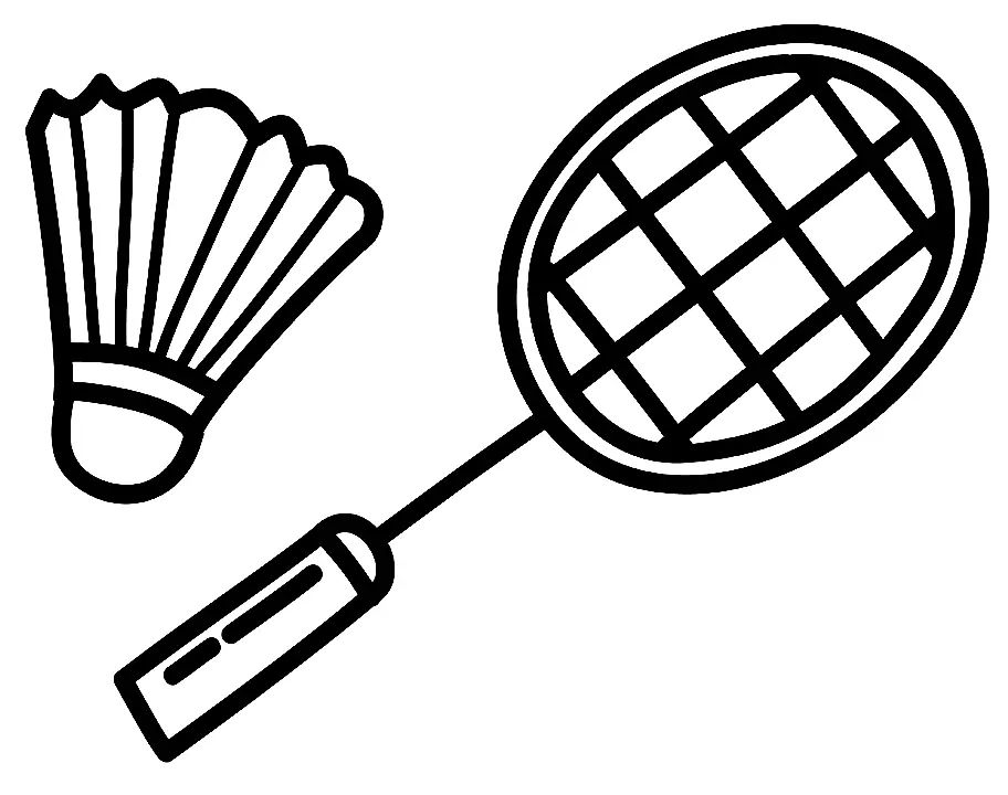 Çocuklar İçin Badminton Boyama Sayfaları 