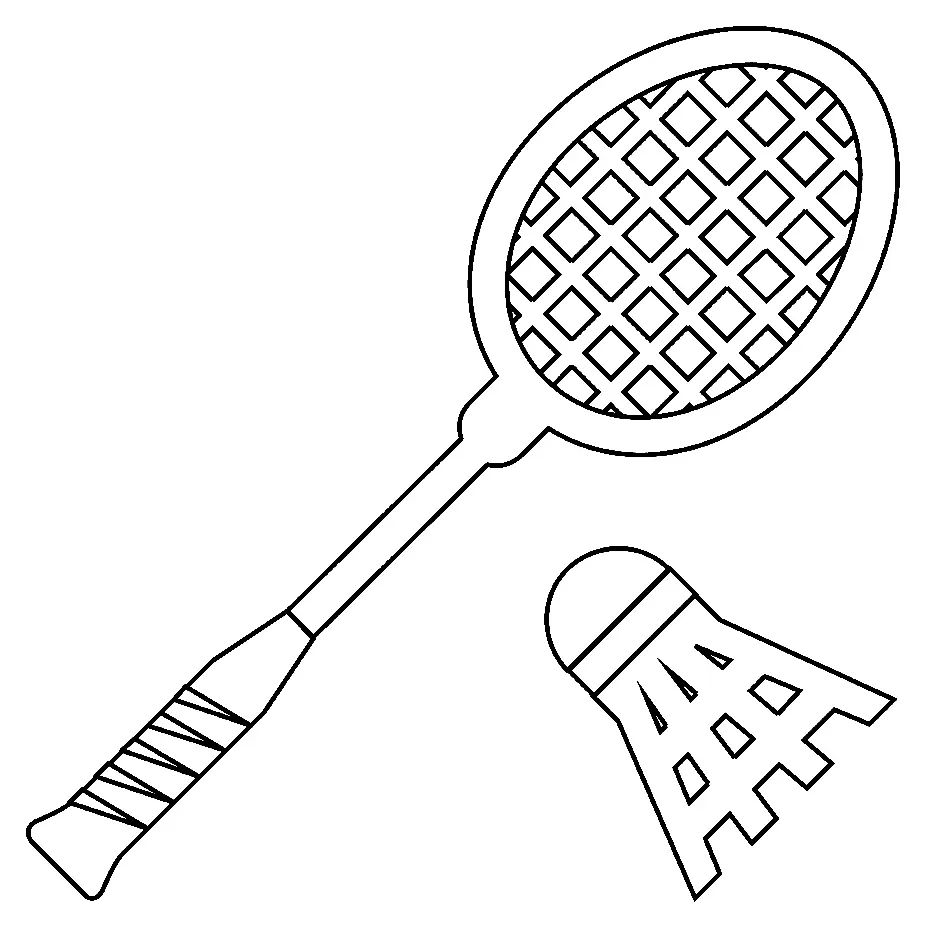 Çocuklar İçin Badminton Boyama Sayfaları 