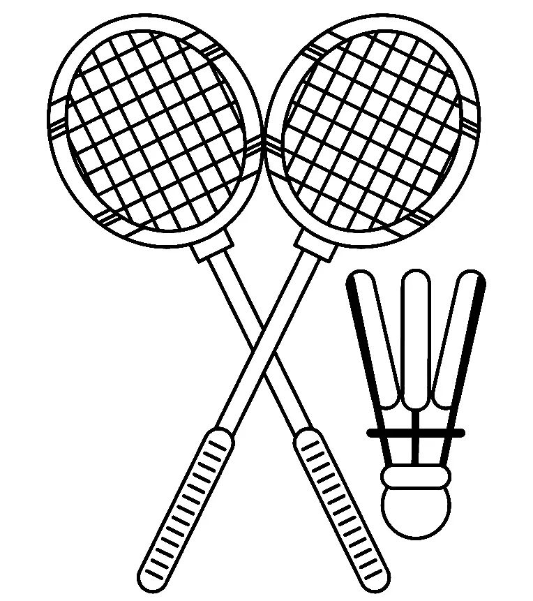 Çocuklar İçin Badminton Boyama Sayfaları 