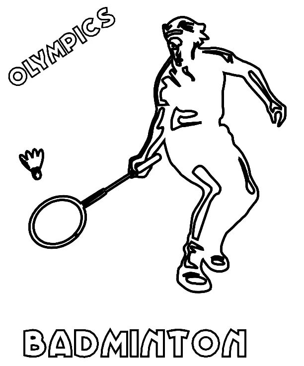 Çocuklar İçin Badminton Boyama Sayfaları 