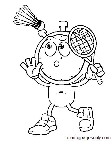 Çocuklar İçin Badminton Boyama Sayfaları 