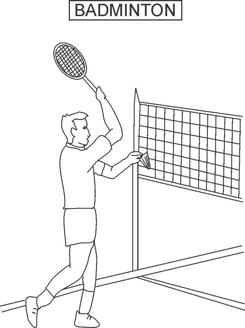Çocuklar İçin Badminton Boyama Sayfaları 