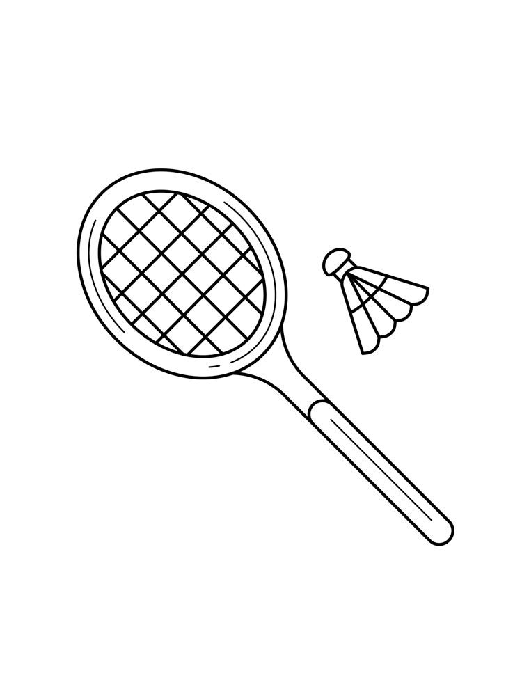 Çocuklar İçin Badminton Boyama Sayfaları 
