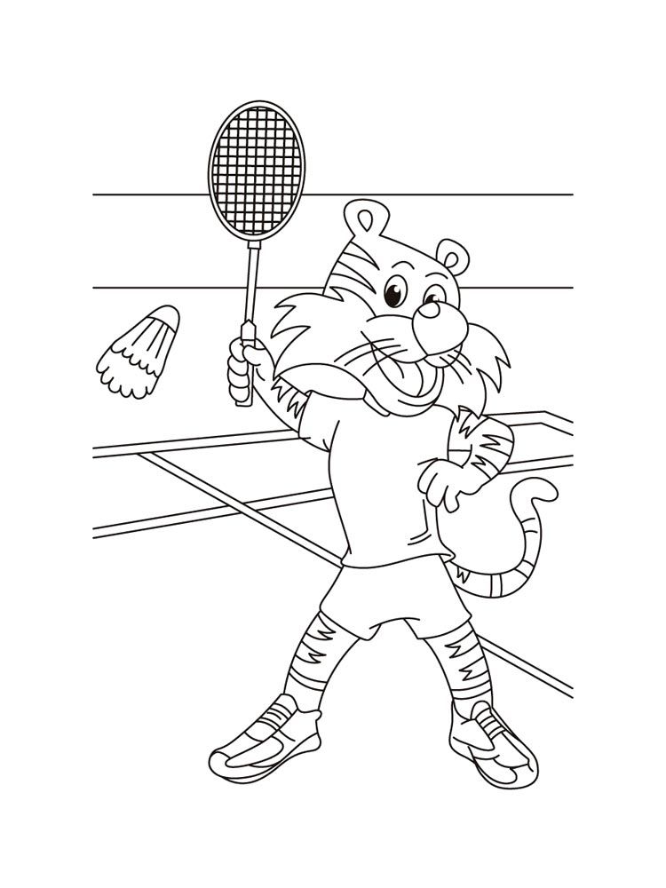 Çocuklar İçin Badminton Boyama Sayfaları 