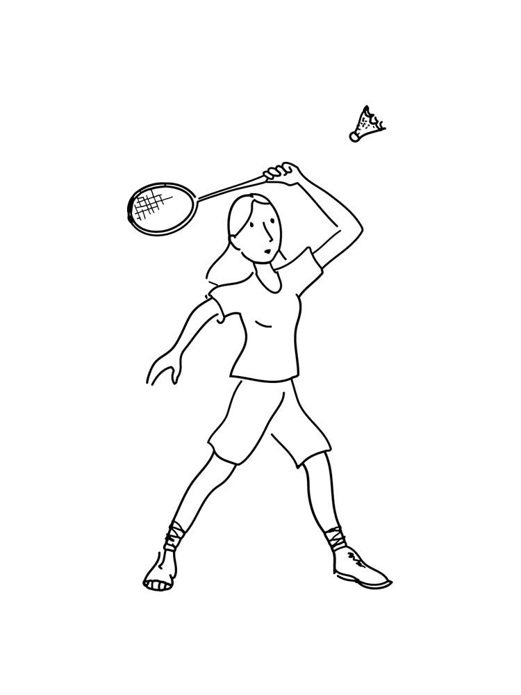 Çocuklar İçin Badminton Boyama Sayfaları 