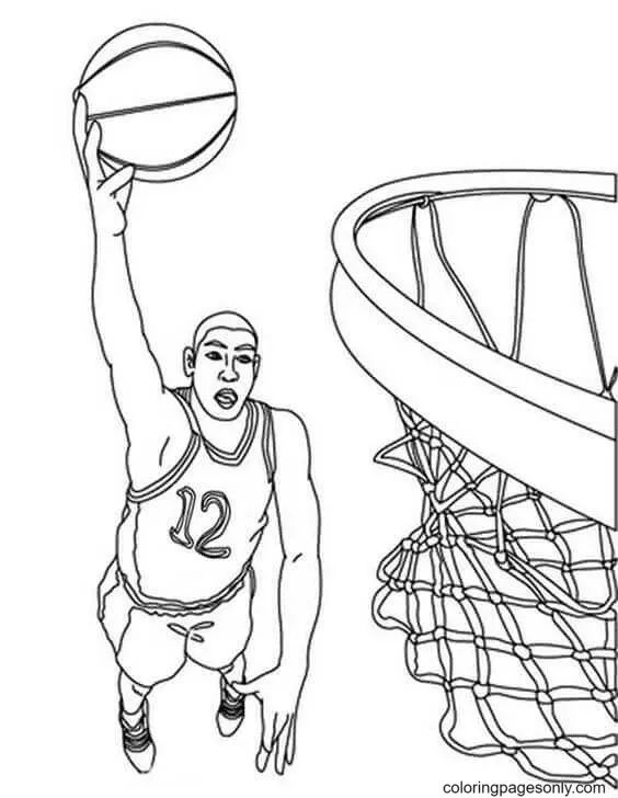 Çocuklar İçin Basketbol Boyama Sayfaları 