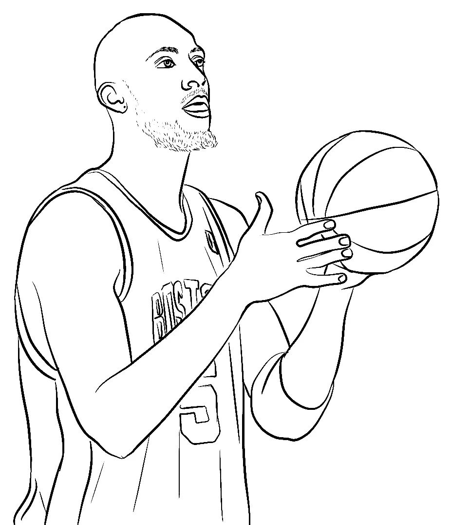 Çocuklar İçin Basketbol Boyama Sayfaları 