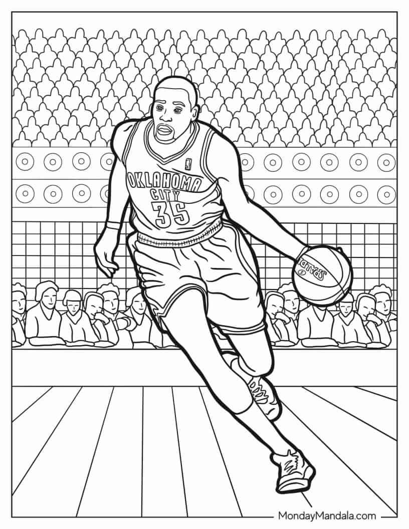 Çocuklar İçin Basketbol Boyama Sayfaları 
