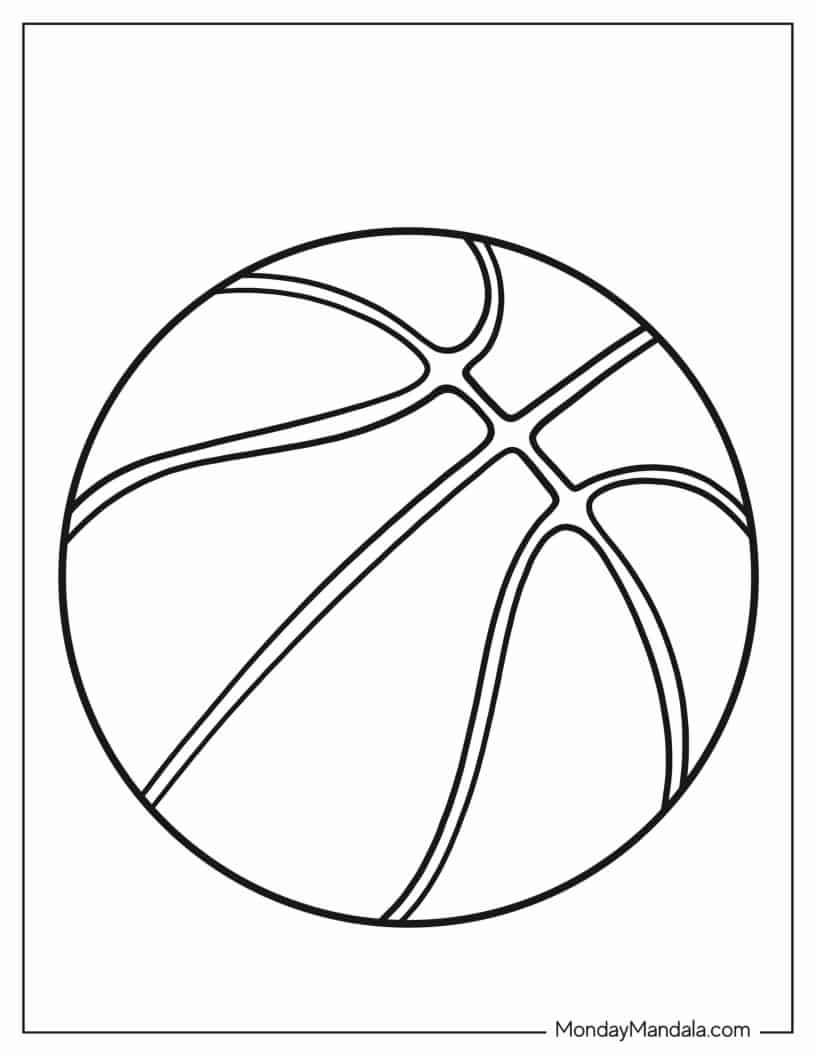 Çocuklar İçin Basketbol Boyama Sayfaları 