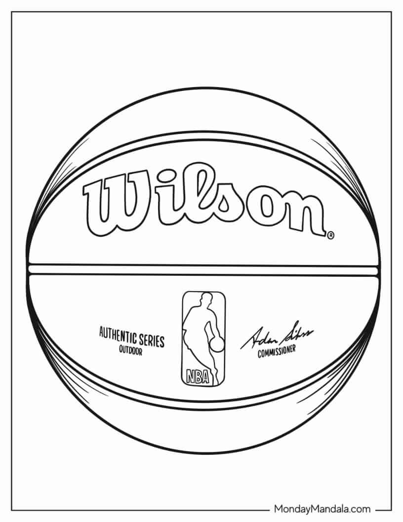 Çocuklar İçin Basketbol Boyama Sayfaları 