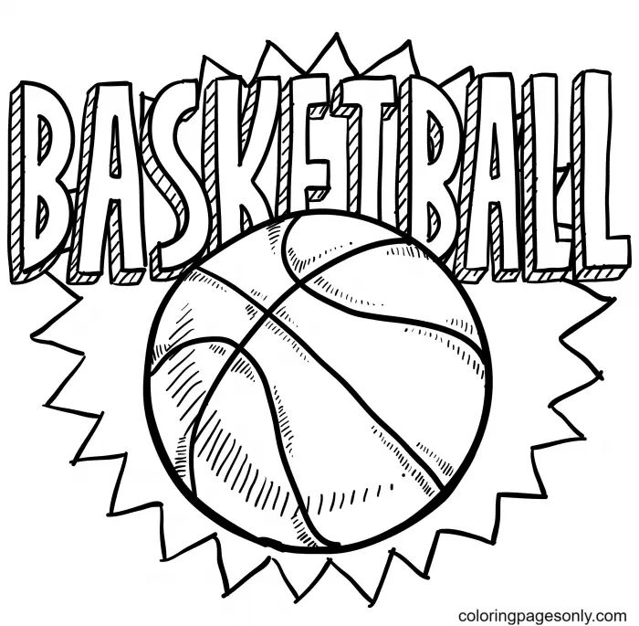 Çocuklar İçin Basketbol Boyama Sayfaları 