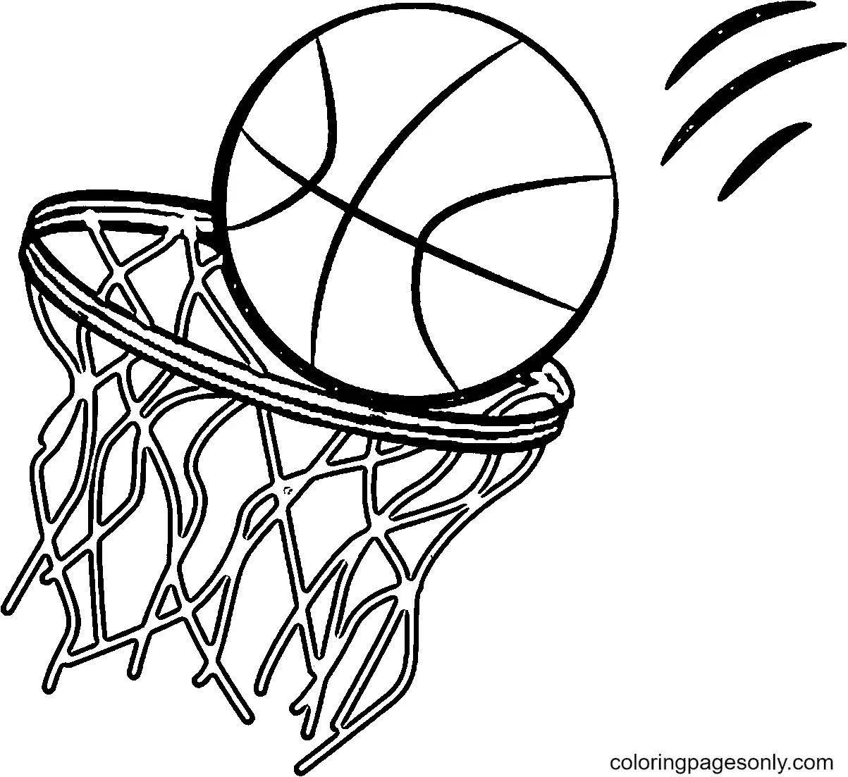 Çocuklar İçin Basketbol Boyama Sayfaları 