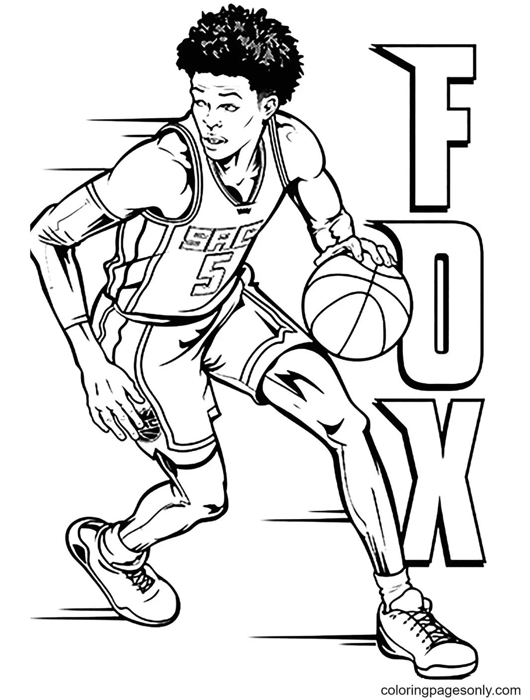 Çocuklar İçin Basketbol Boyama Sayfaları 