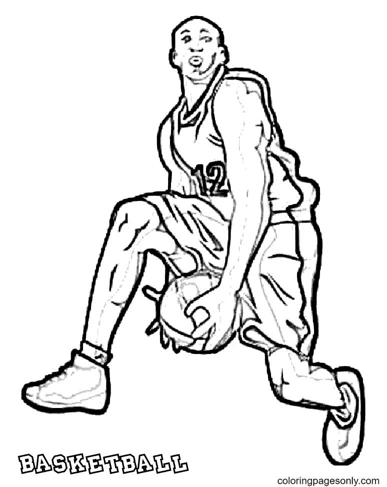 Çocuklar İçin Basketbol Boyama Sayfaları 