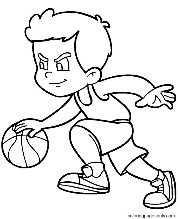 Çocuklar İçin Basketbol Boyama Sayfaları 