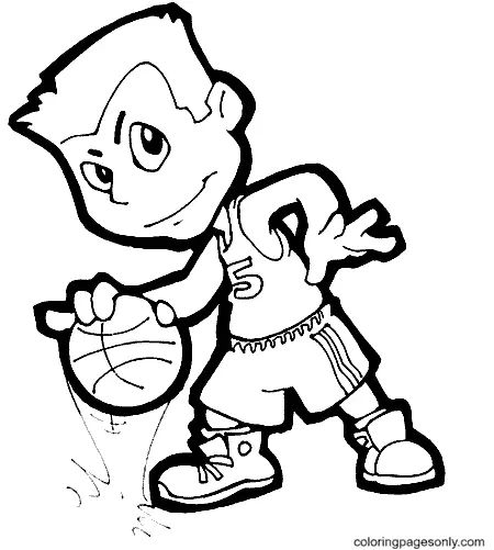 Çocuklar İçin Basketbol Boyama Sayfaları 
