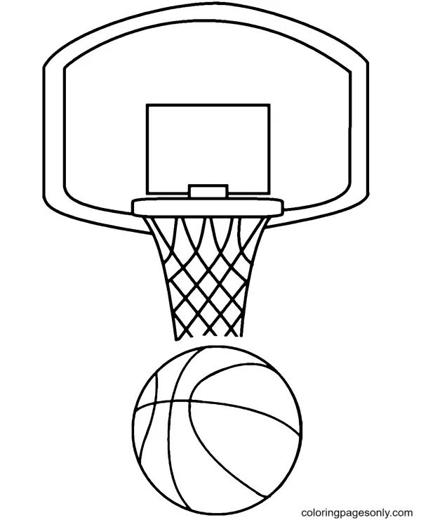 Çocuklar İçin Basketbol Boyama Sayfaları 